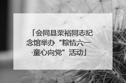 会同县粟裕同志纪念馆举办“粽情六一·童心向党”活动
