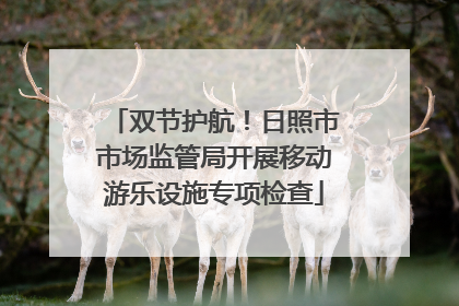 双节护航！日照市市场监管局开展移动游乐设施专项检查