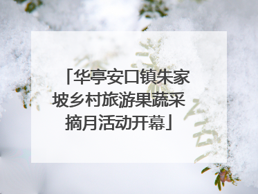 华亭安口镇朱家坡乡村旅游果蔬采摘月活动开幕