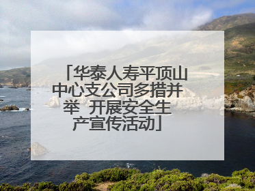 华泰人寿平顶山中心支公司多措并举  开展安全生产宣传活动
