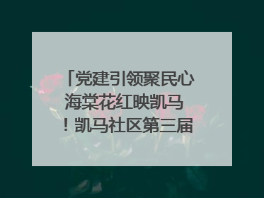 党建引领聚民心 海棠花红映凯马！凯马社区第三届邻里生活节谱写幸福新篇章