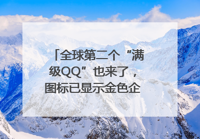 全球第二个“满级QQ”也来了，图标已显示金色企鹅，系首个“满级QQ”的小号