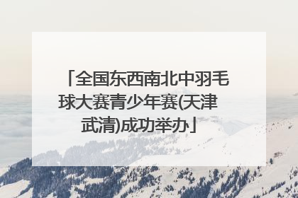 全国东西南北中羽毛球大赛青少年赛(天津武清)成功举办