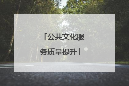 公共文化服务质量提升