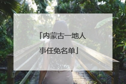 内蒙古一地人事任免名单