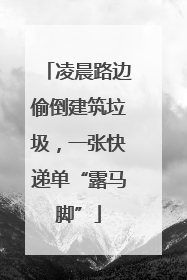 凌晨路边偷倒建筑垃圾，一张快递单“露马脚”