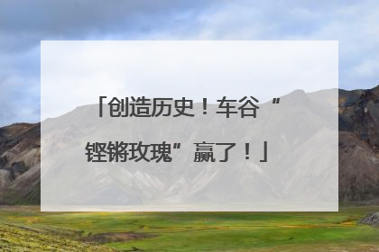 创造历史！车谷“铿锵玫瑰”赢了！