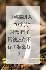 利率进入“0字头”时代 有了闲钱还存不存？怎么存？