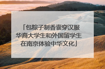 包粽子制香囊穿汉服 华裔大学生和外国留学生在南京体验中华文化