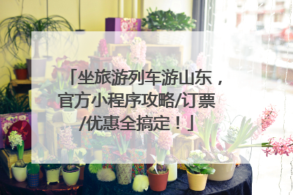 坐旅游列车游山东，官方小程序攻略/订票/优惠全搞定！