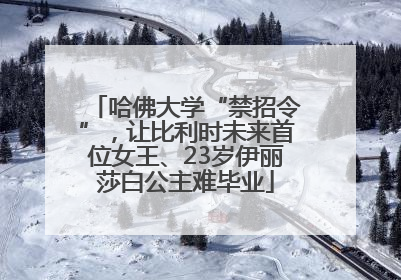 哈佛大学“禁招令”，让比利时未来首位女王、23岁伊丽莎白公主难毕业