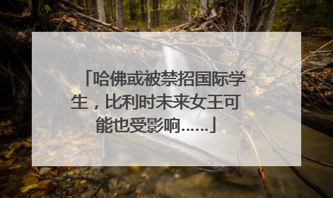 哈佛或被禁招国际学生，比利时未来女王可能也受影响……