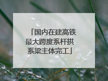 国内在建高铁最大跨度系杆拱系梁主体完工