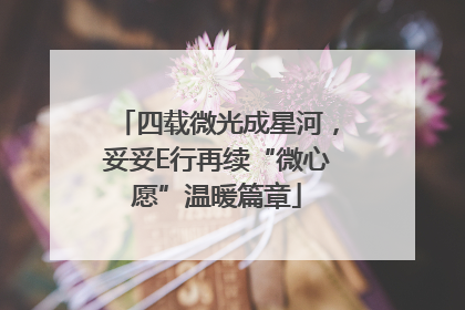 四载微光成星河，妥妥E行再续“微心愿”温暖篇章