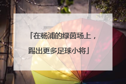 在杨浦的绿茵场上，踢出更多足球小将