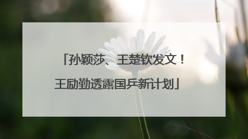 孙颖莎、王楚钦发文！王励勤透露国乒新计划