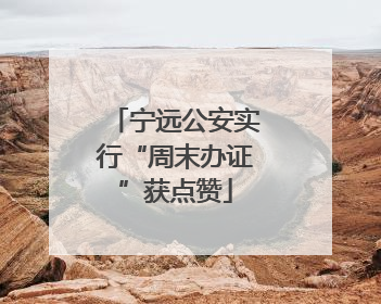 宁远公安实行“周末办证”获点赞