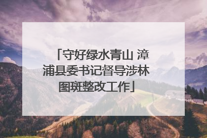 守好绿水青山 漳浦县委书记督导涉林图斑整改工作
