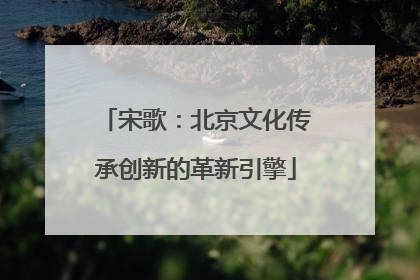 宋歌：北京文化传承创新的革新引擎