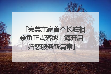完美亲家首个长驻相亲角正式落地上海开启婚恋服务新篇章