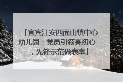 宜宾江安四面山镇中心幼儿园：党员引领亮初心，先锋示范做表率