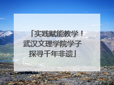 实践赋能教学！武汉文理学院学子探寻千年非遗