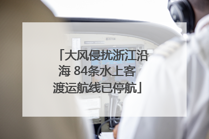 大风侵扰浙江沿海 84条水上客渡运航线已停航