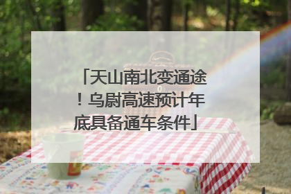 天山南北变通途！乌尉高速预计年底具备通车条件