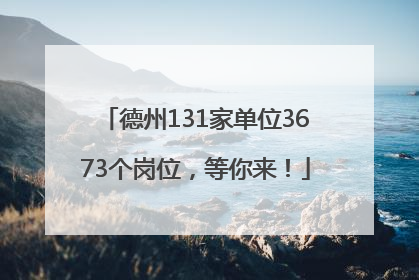 德州131家单位3673个岗位，等你来！