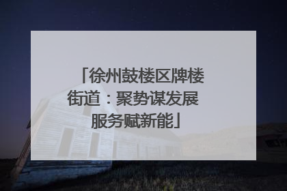 徐州鼓楼区牌楼街道：聚势谋发展 服务赋新能
