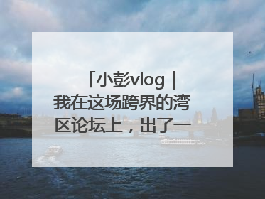小彭vlog｜我在这场跨界的湾区论坛上，出了一道高考题……