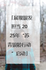 展现银发担当 2025年“苏青银龄行动”启动