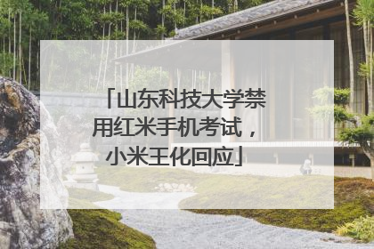 山东科技大学禁用红米手机考试，小米王化回应