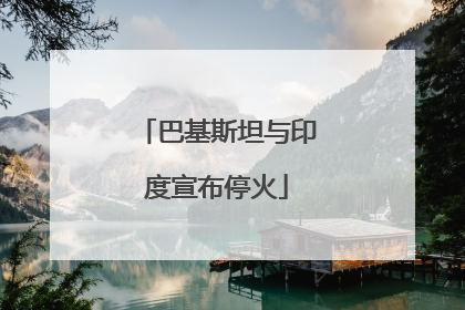 巴基斯坦与印度宣布停火