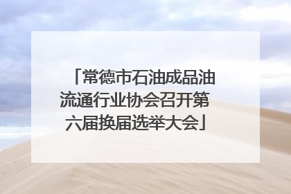 常德市石油成品油流通行业协会召开第六届换届选举大会