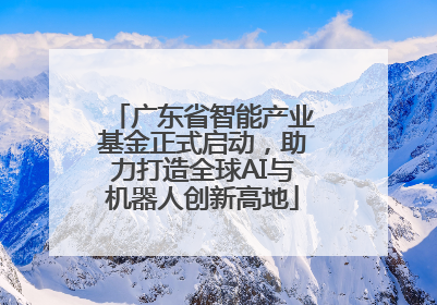 广东省智能产业基金正式启动，助力打造全球AI与机器人创新高地