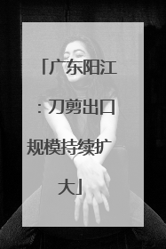 广东阳江：刀剪出口规模持续扩大