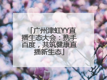 广州津虹YY直播生态大会：携手百度，共筑健康直播新生态