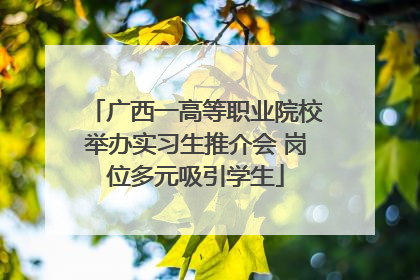 广西一高等职业院校举办实习生推介会 岗位多元吸引学生