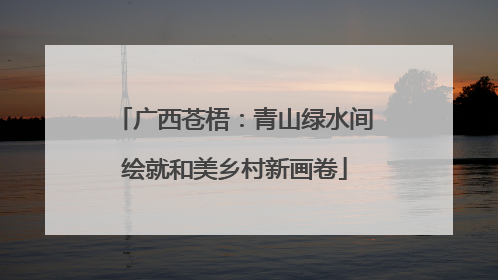 广西苍梧：青山绿水间绘就和美乡村新画卷