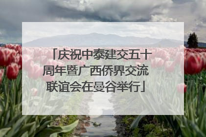 庆祝中泰建交五十周年暨广西侨界交流联谊会在曼谷举行