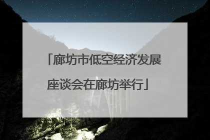 廊坊市低空经济发展座谈会在廊坊举行