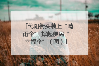 弋阳街头装上“晴雨伞” 撑起便民“幸福伞”（图）