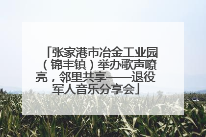 张家港市冶金工业园（锦丰镇）举办歌声嘹亮，邻里共享——退役军人音乐分享会