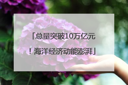 总量突破10万亿元！海洋经济动能澎湃