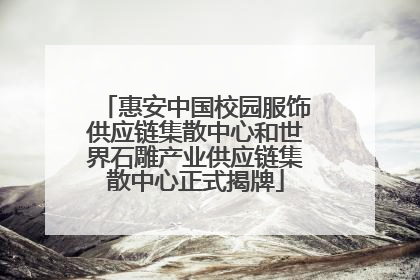 惠安中国校园服饰供应链集散中心和世界石雕产业供应链集散中心正式揭牌