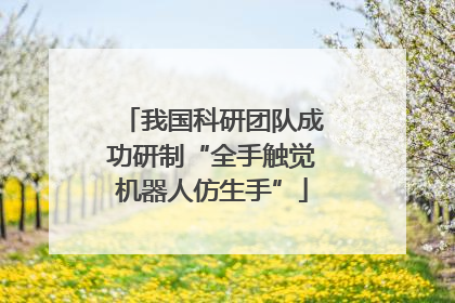 我国科研团队成功研制“全手触觉机器人仿生手”