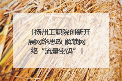 扬州工职院创新开展网络思政 解锁网络“流量密码”