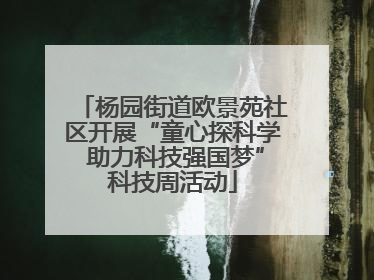 杨园街道欧景苑社区开展“童心探科学 助力科技强国梦”科技周活动