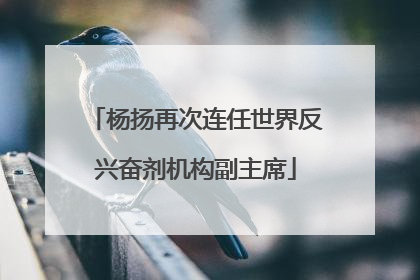 杨扬再次连任世界反兴奋剂机构副主席